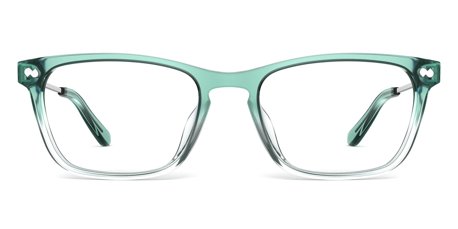 The Casper - Teal Pearlized Gradient Acetate Silver Metal - Carousel2 - Pair Eyewear