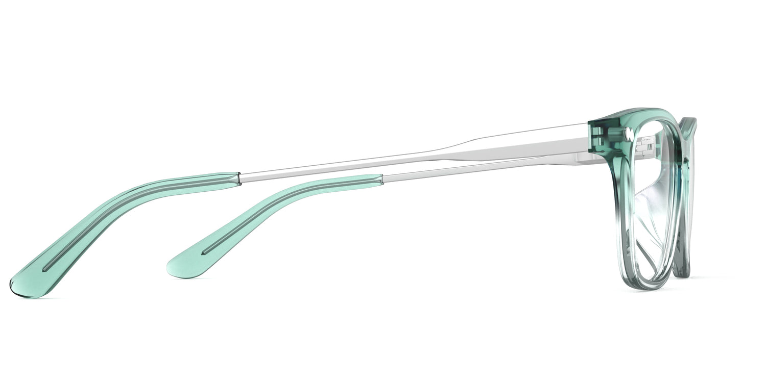 The Casper - Teal Pearlized Gradient Acetate Silver Metal - Carousel3 - Pair Eyewear