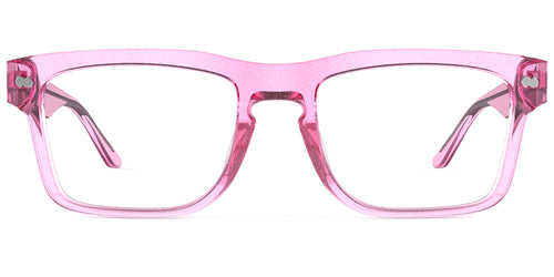 The Drew - Pink Glitter Clear