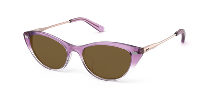 The ella - Violet Pearlized Gradient Acetate Rose Gold Metal Sun - Thumbnail2 - Pair Eyewear