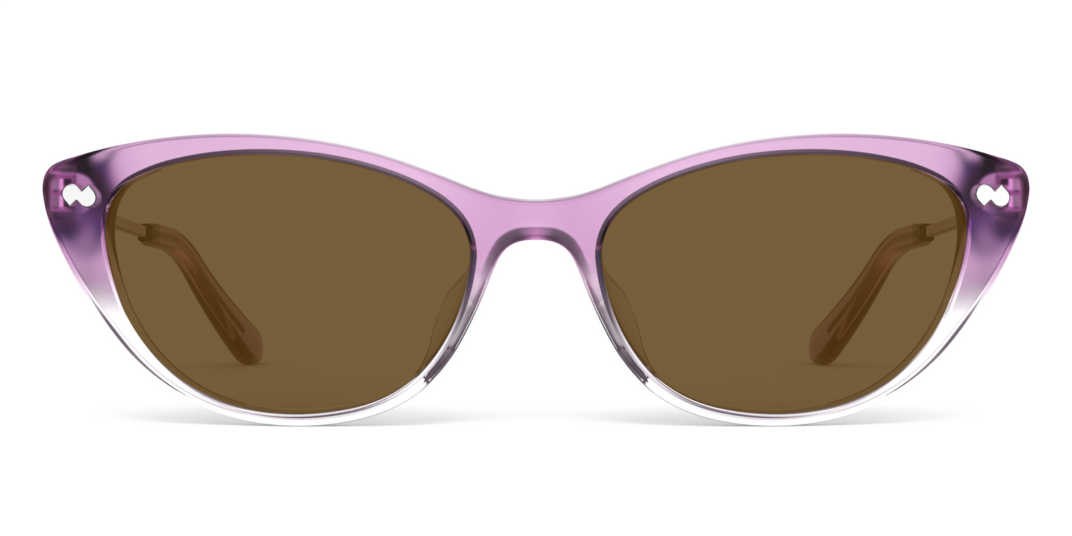 The ella - Violet Pearlized Gradient Acetate Rose Gold Metal Sun - Carousel4 - Pair Eyewear