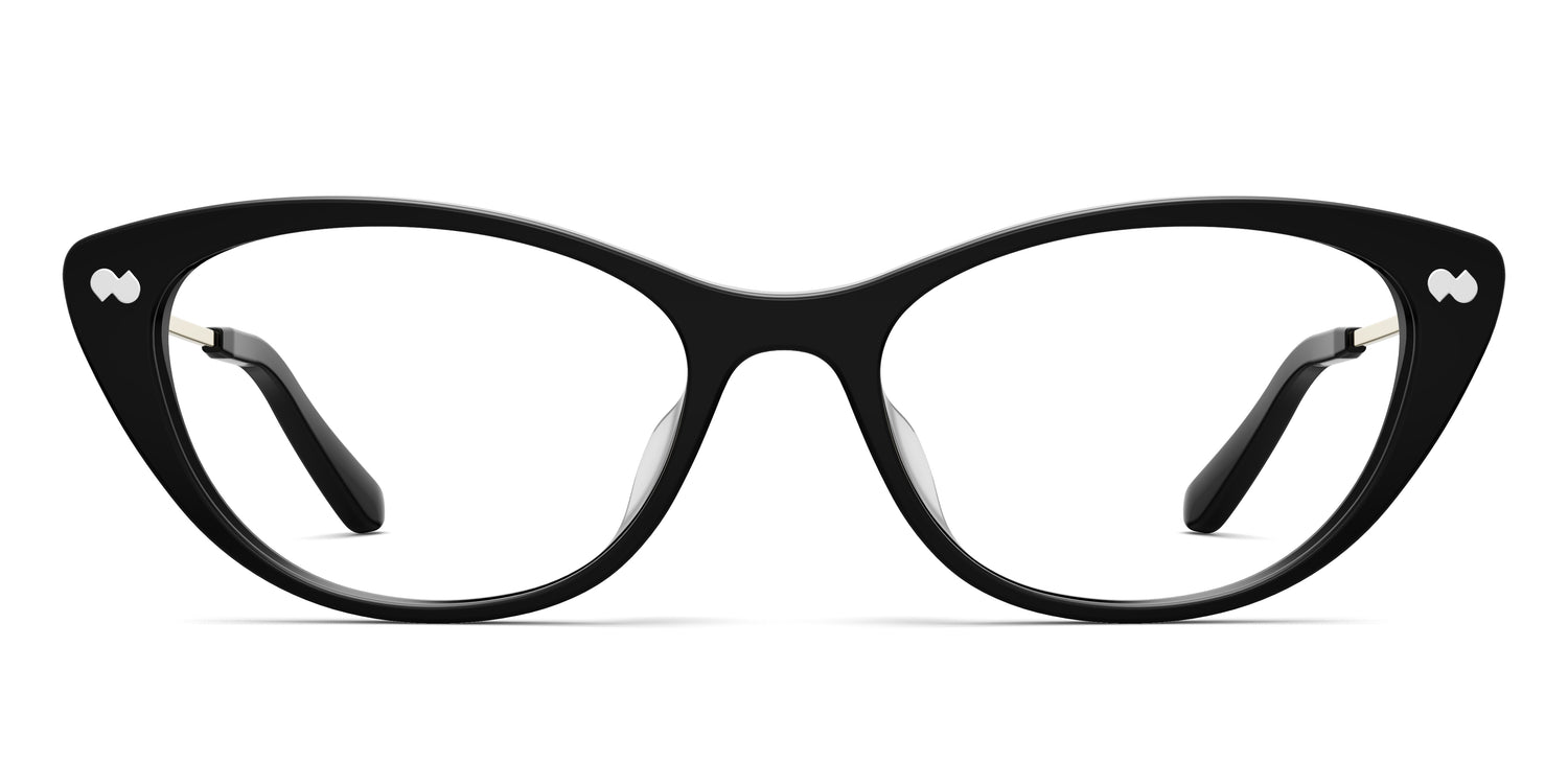 The Ella - Black Acetate Gold Metal