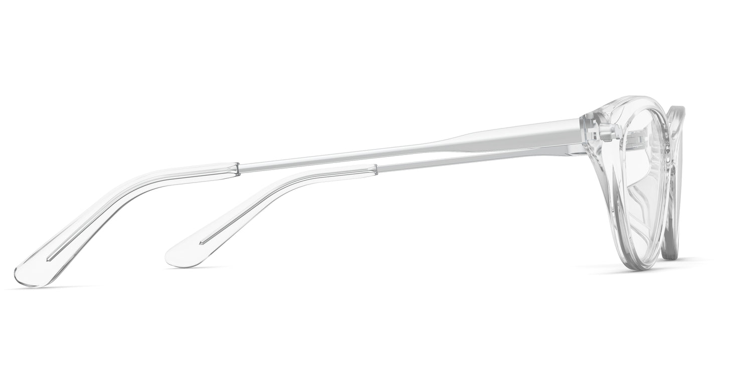 The Ella - Crystal Clear Acetate Silver Metal