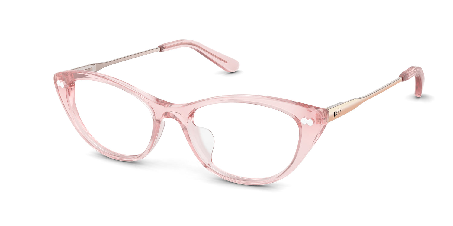 The Ella - Pink Clear Acetate Rose Gold Metal