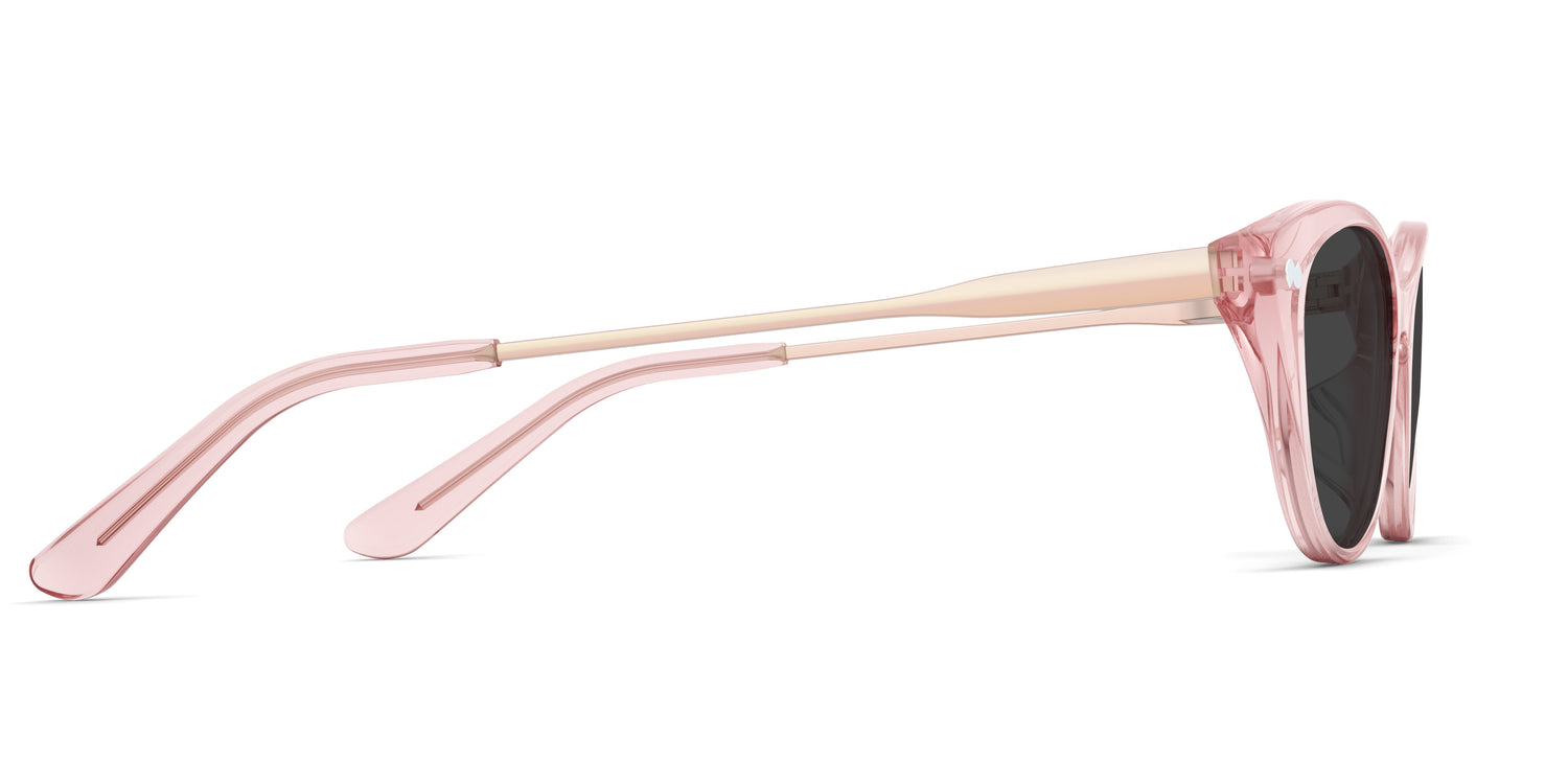 The ella - Pink Clear Acetate Rose Gold Metal Sun