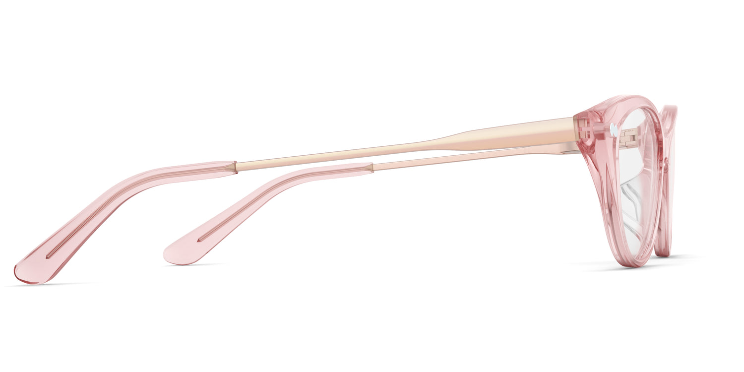 The Ella - Pink Clear Acetate Rose Gold Metal