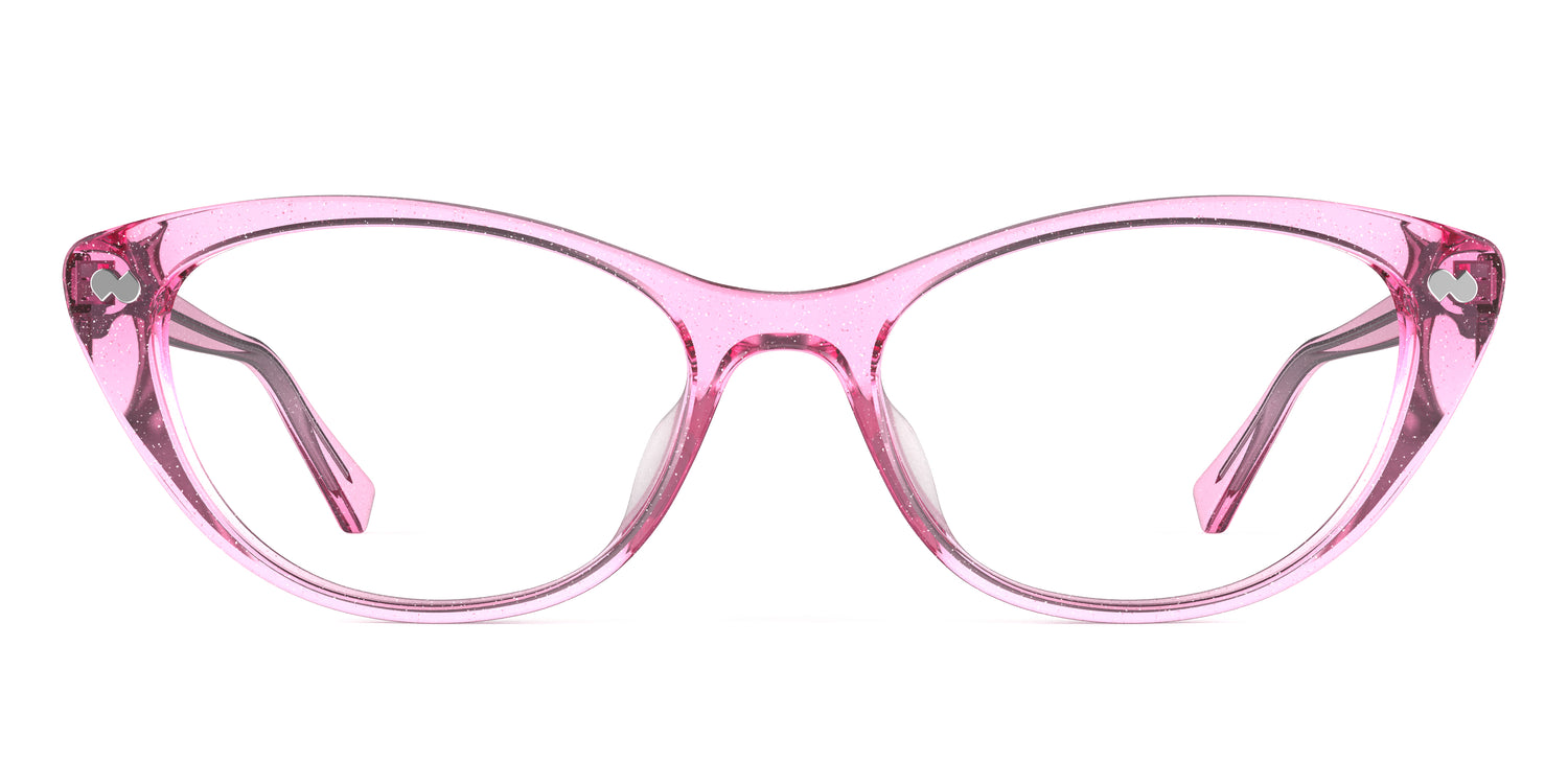 The ella - Pink Glitter Clear