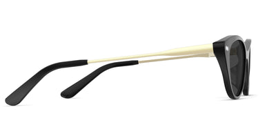 The ella - Black Acetate Gold Metal Sun