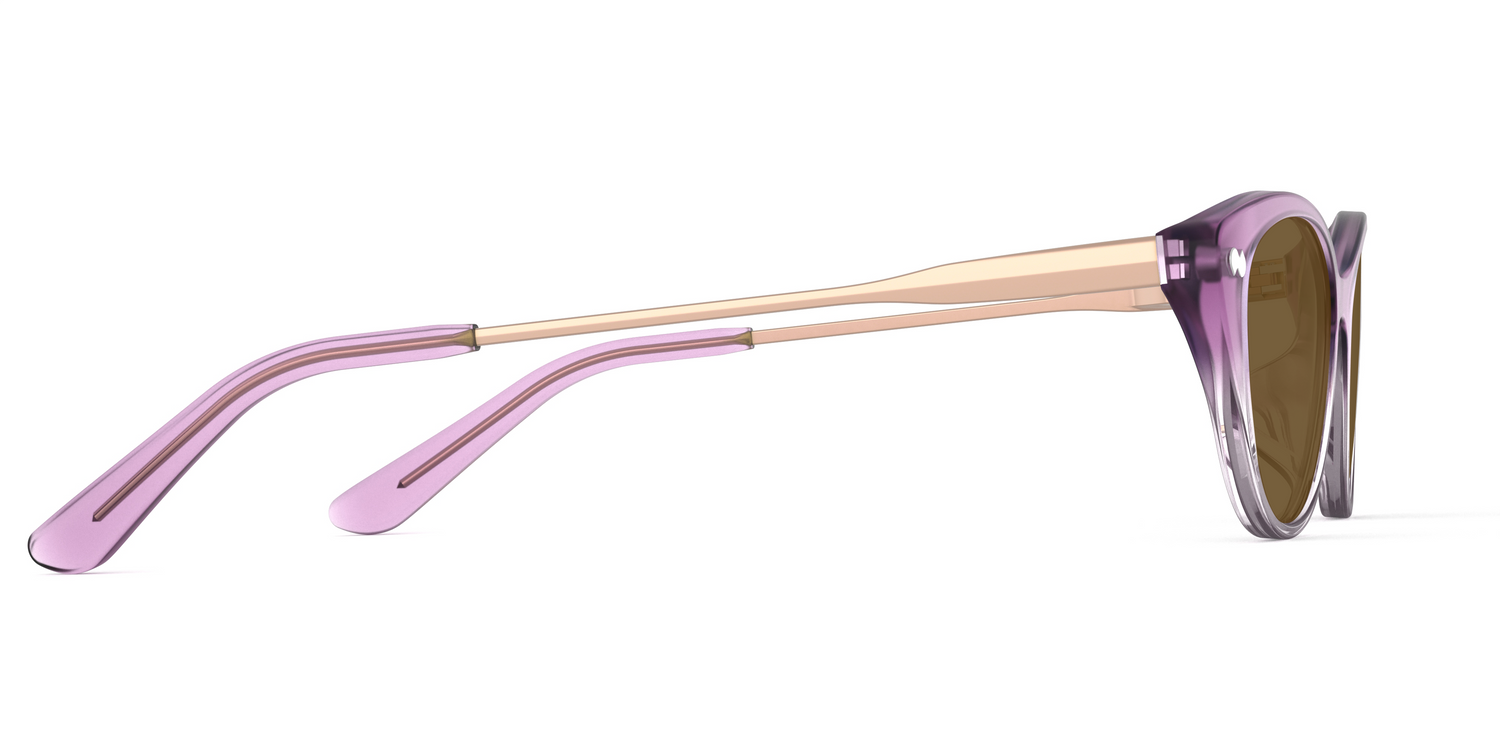 The ella - Violet Pearlized Gradient Acetate Rose Gold Metal Sun - Carousel6 - Pair Eyewear