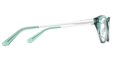 The ella - Teal Pearlized Gradient Acetate Silver Metal - Thumbnail3 - Pair Eyewear