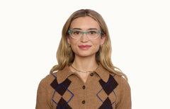 The ella - Teal Pearlized Gradient Acetate Silver Metal - LifeStyle Thumbnail1 - Pair Eyewear