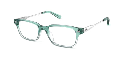 The Finley - Teal Pearlized Gradient Acetate Silver Metal - Thumbnail1 - Pair Eyewear