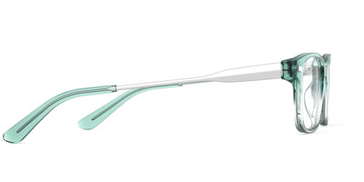 The Finley - Teal Pearlized Gradient Acetate Silver Metal - Thumbnail3 - Pair Eyewear