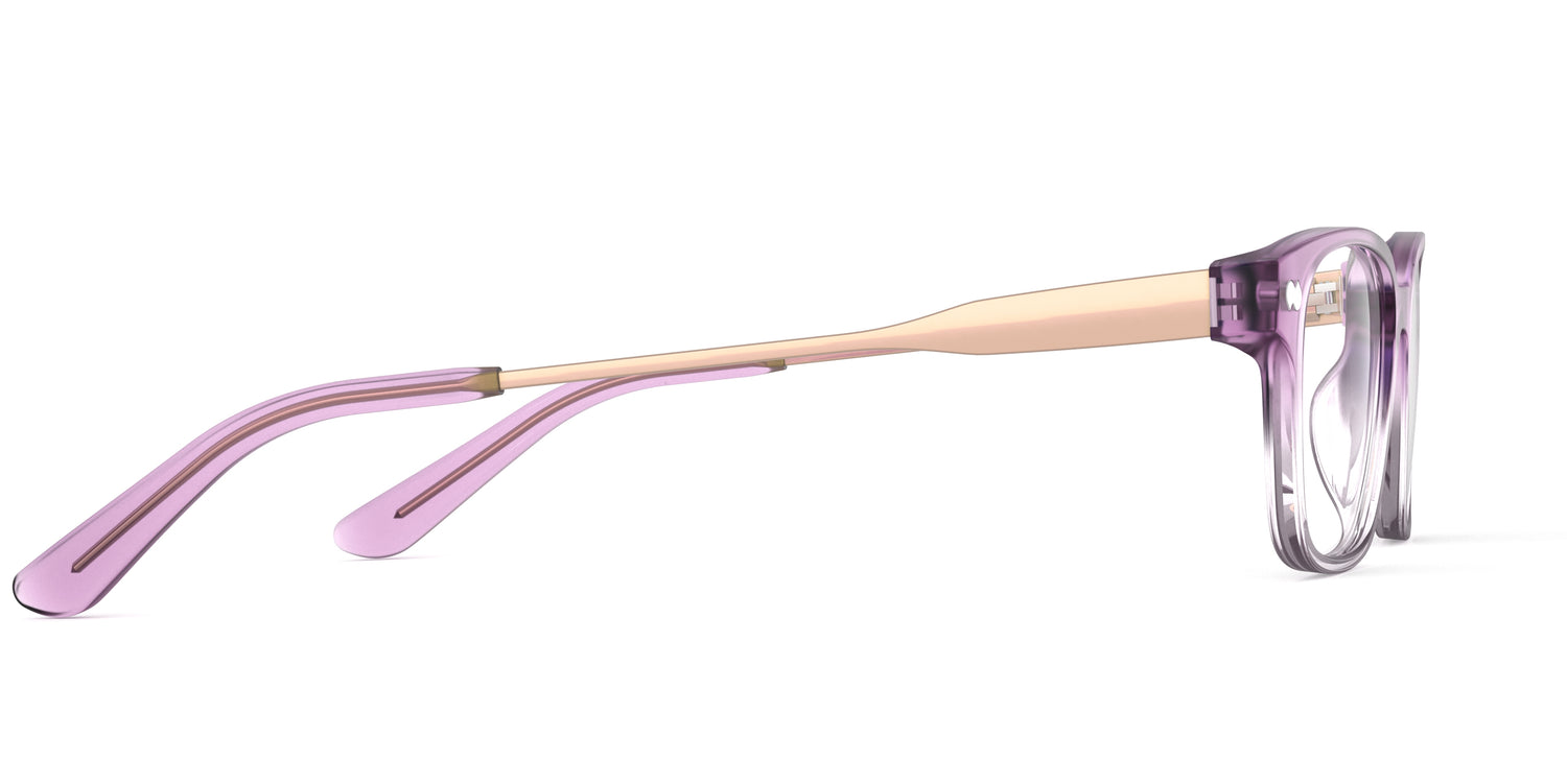 The Finley - Violet Pearlized Gradient Acetate Rose Gold Metal - Carousel3 - Pair Eyewear