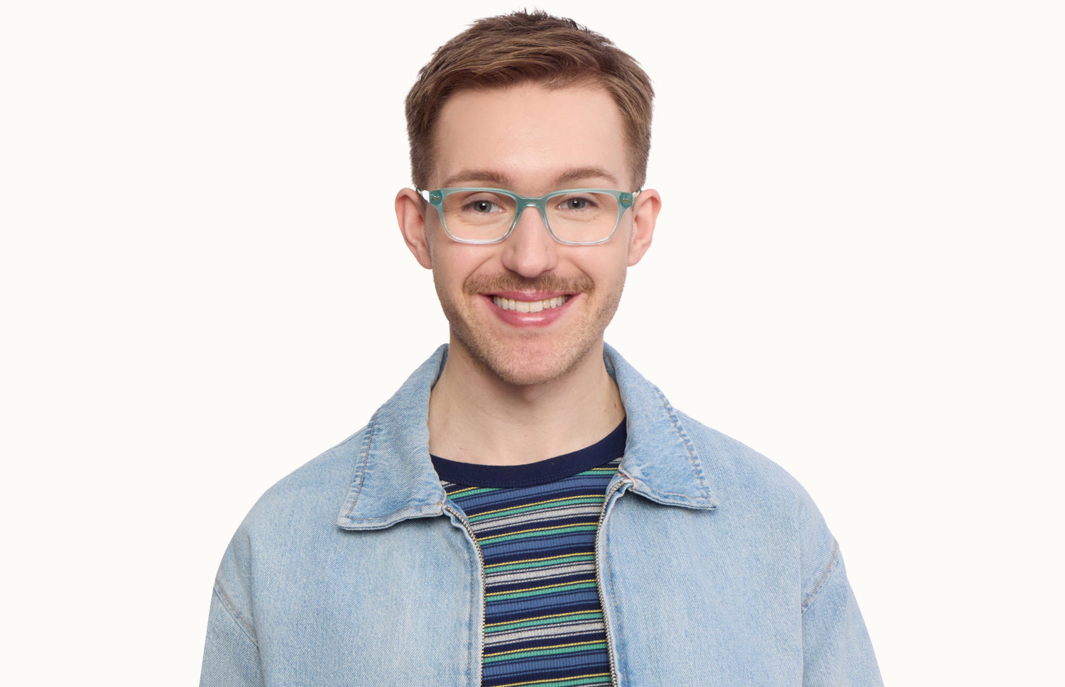 The Finley - Teal Pearlized Gradient Acetate Silver Metal - LifeStyle1 - Pair Eyewear