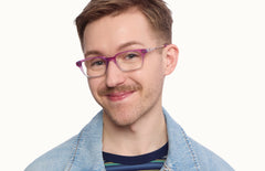 The Finley - Violet Pearlized Gradient Acetate Rose Gold Metal - LifeStyle Thumbnail2 - Pair Eyewear
