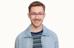 The Finley - Violet Pearlized Gradient Acetate Rose Gold Metal - LifeStyle Thumbnail1 - Pair Eyewear
