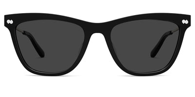 The Harper - Black Acetate Gold Metal Sun