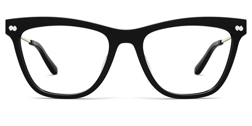 The Harper - Black Acetate Gold Metal