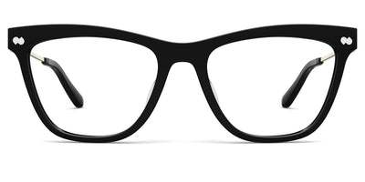 The Reese - Black Acetate Gold Metal