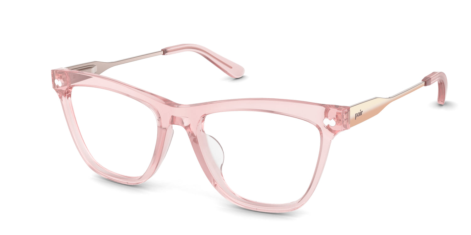 The Reese - Pink Clear Acetate Rose Gold Metal