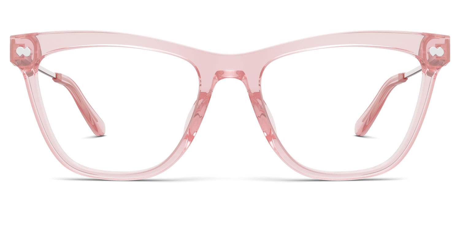 The Reese - Pink Clear Acetate Rose Gold Metal
