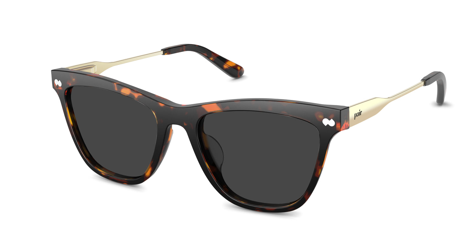 The Harper - Tortoise Acetate Gold Metal Sun