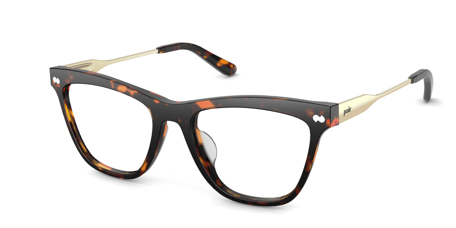 The Reese - Tortoise Acetate Gold Metal