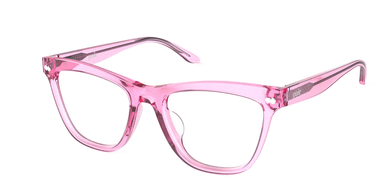 The Harper - Pink Glitter Clear