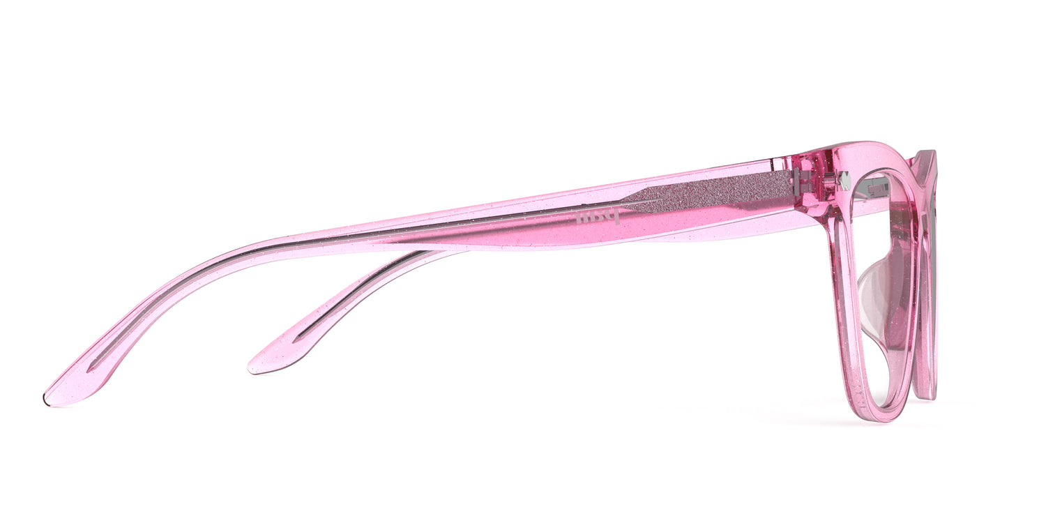 The Harper - Pink Glitter Clear