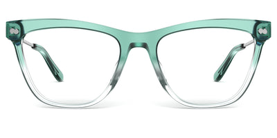 The Harper - Teal Pearlized Gradient Acetate Silver Metal - Thumbnail2 - Pair Eyewear