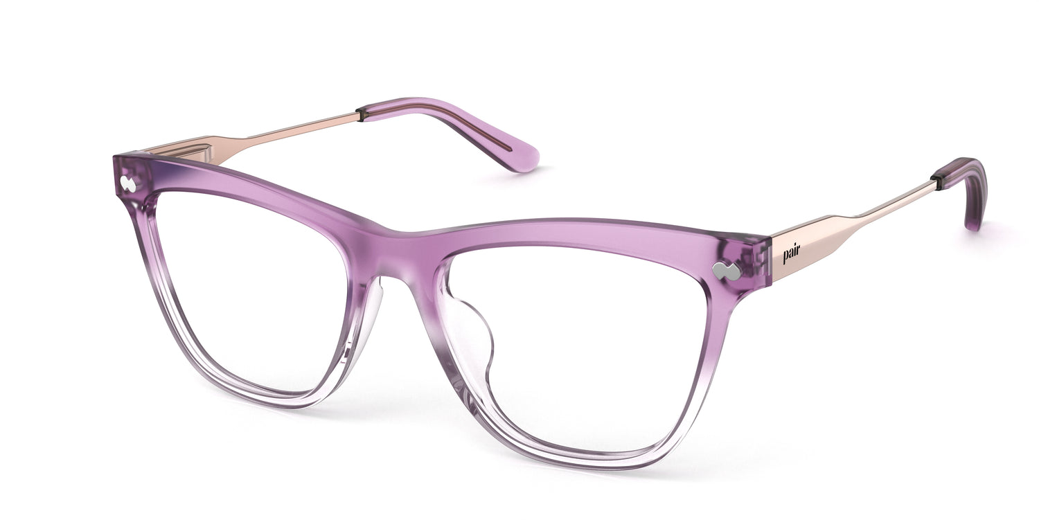 The Harper - Violet Pearlized Gradient Acetate Rose Gold Metal - Carousel1 - Pair Eyewear