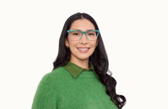 The Harper - Teal Pearlized Gradient Acetate Silver Metal - LifeStyle Thumbnail1 - Pair Eyewear
