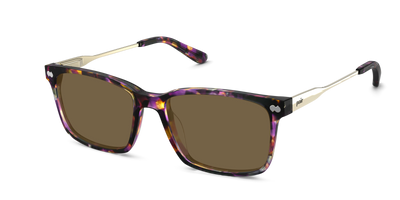 The Kirby - Purple Confetti Tortoise Acetate Gold Metal Sun - Thumbnail2 - Pair Eyewear