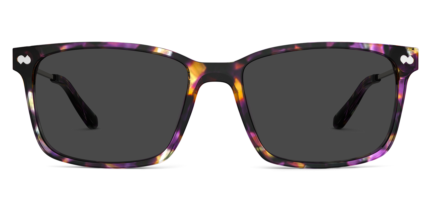The Kirby - Purple Confetti Tortoise Acetate Gold Metal Sun - Carousel3 - Pair Eyewear
