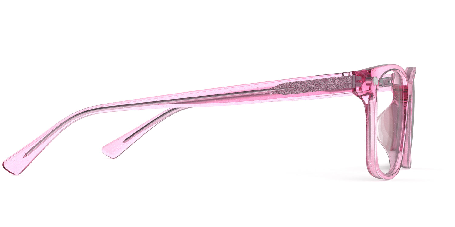 The Kirby - Pink Glitter Clear