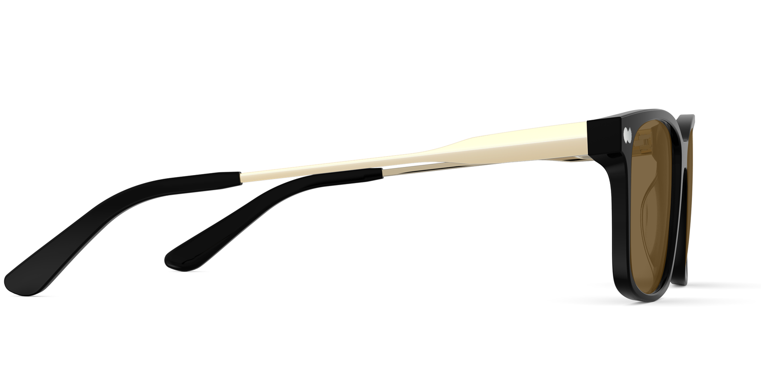 The Kirby - Mixed Material Black Gold Metal Sun