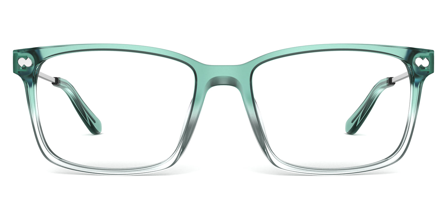The Kirby - Teal Pearlized Gradient Acetate Silver Metal - Carousel2 - Pair Eyewear