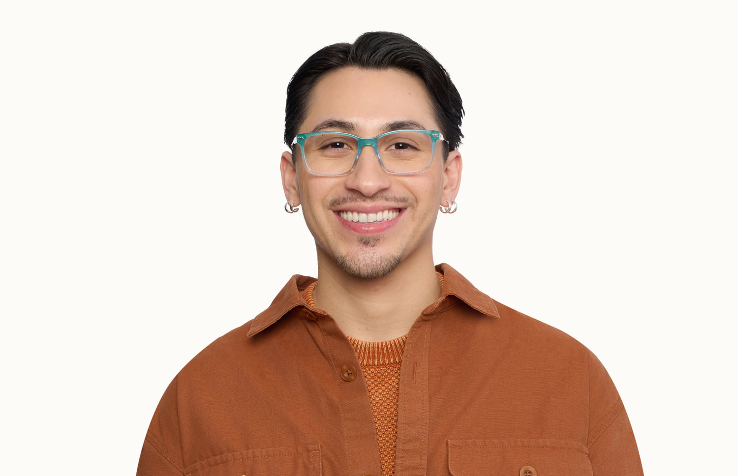 The Kirby - Teal Pearlized Gradient Acetate Silver Metal - LifeStyle1 - Pair Eyewear
