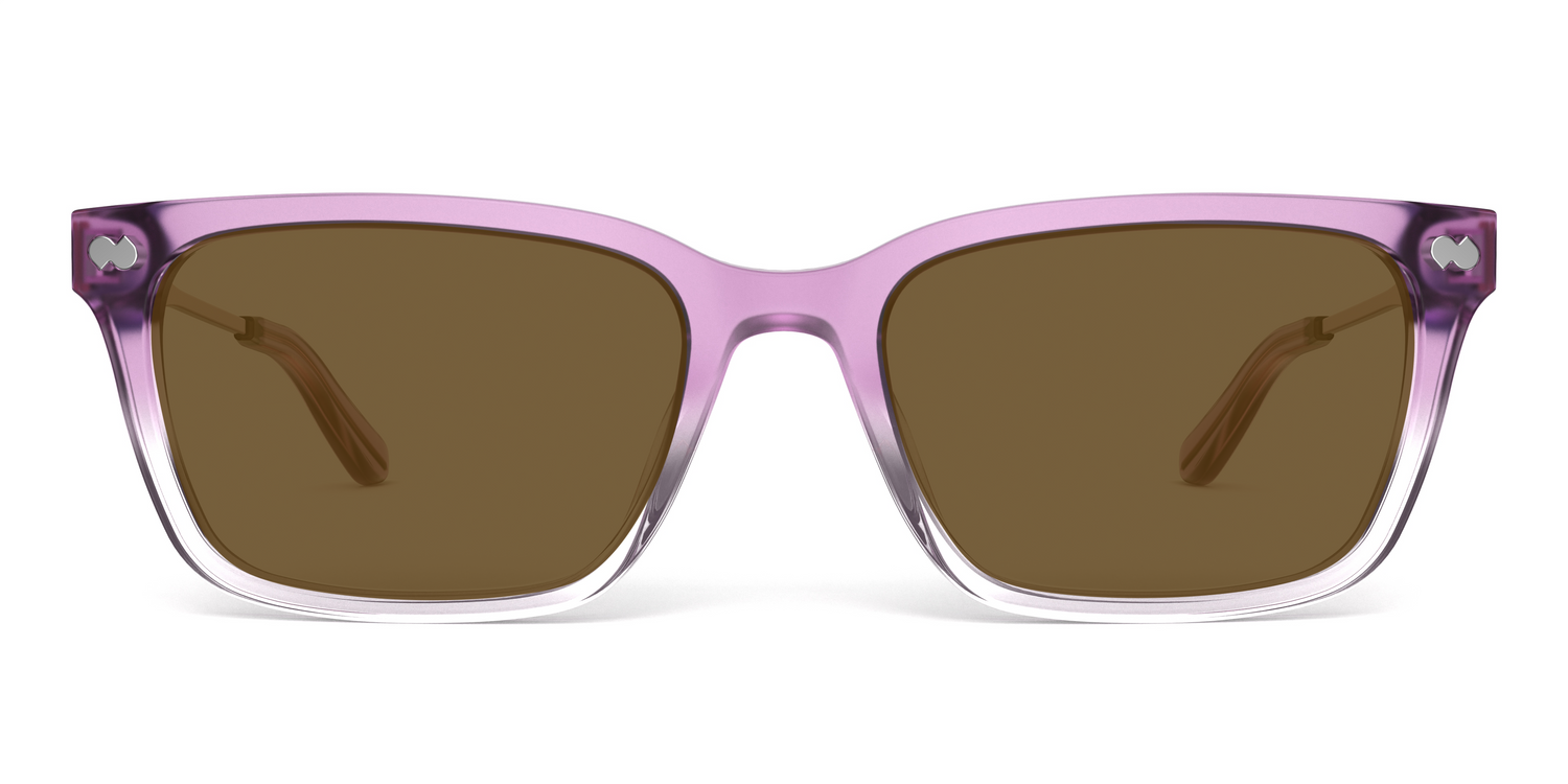 The Larkin - Violet Pearlized Gradient Acetate Rose Gold Metal Sun - Carousel4 - Pair Eyewear