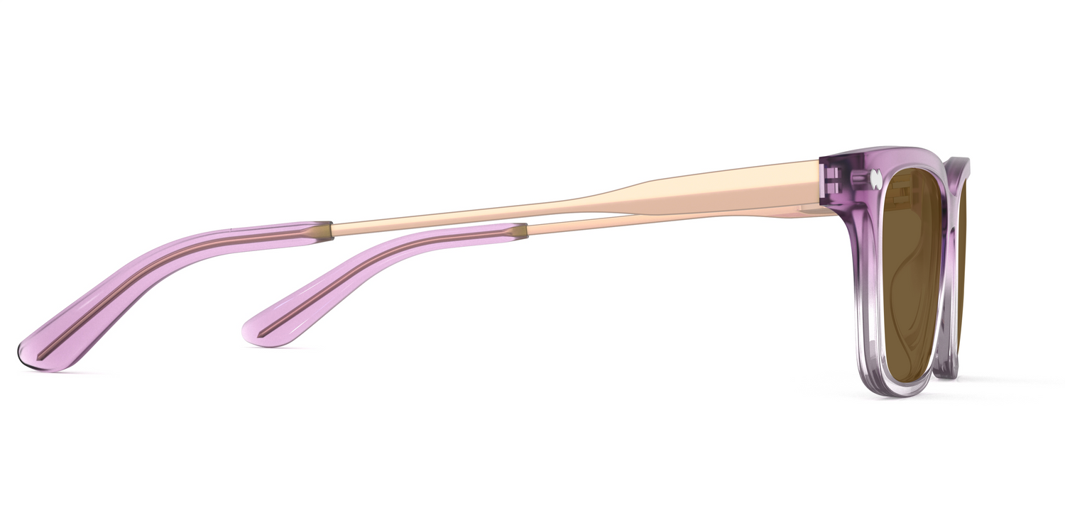 The Larkin - Violet Pearlized Gradient Acetate Rose Gold Metal Sun - Carousel6 - Pair Eyewear