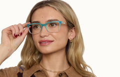 The Larkin - Teal Pearlized Gradient Acetate Silver Metal - LifeStyle Thumbnail2 - Pair Eyewear