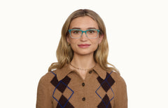 The Larkin - Teal Pearlized Gradient Acetate Silver Metal - LifeStyle Thumbnail1 - Pair Eyewear
