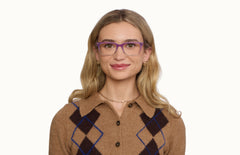 The Larkin - Violet Pearlized Gradient Acetate Rose Gold Metal - LifeStyle Thumbnail1 - Pair Eyewear