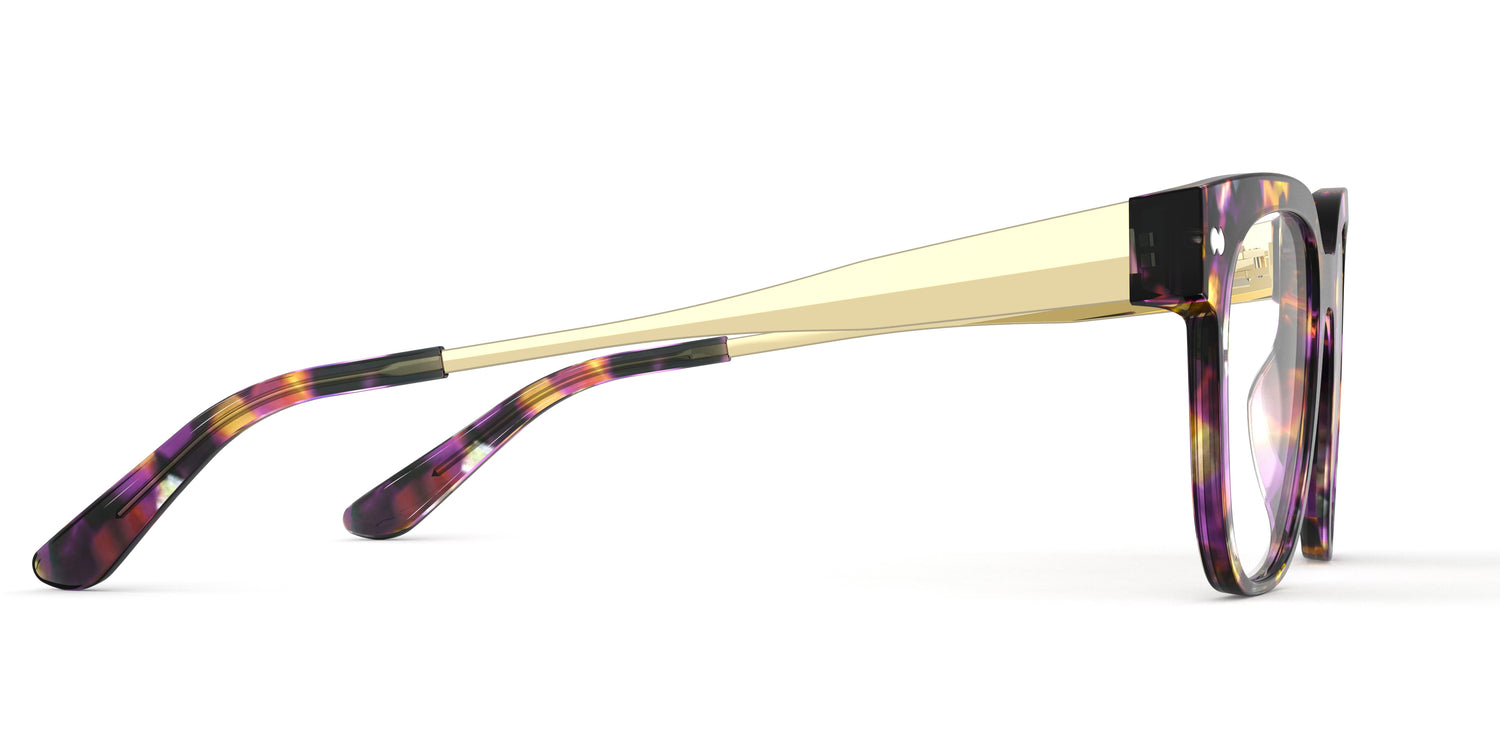 The Murphy - Purple Confetti Tortoise Acetate Gold Metal - Carousel3 - Pair Eyewear