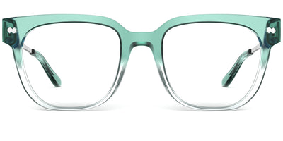 The Murphy - Teal Pearlized Gradient Acetate Silver Metal - Thumbnail2 - Pair Eyewear