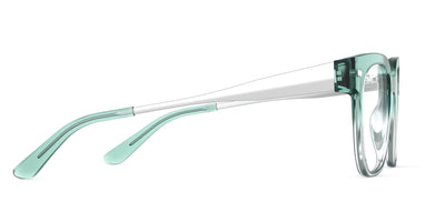 The Murphy - Teal Pearlized Gradient Acetate Silver Metal - Thumbnail3 - Pair Eyewear