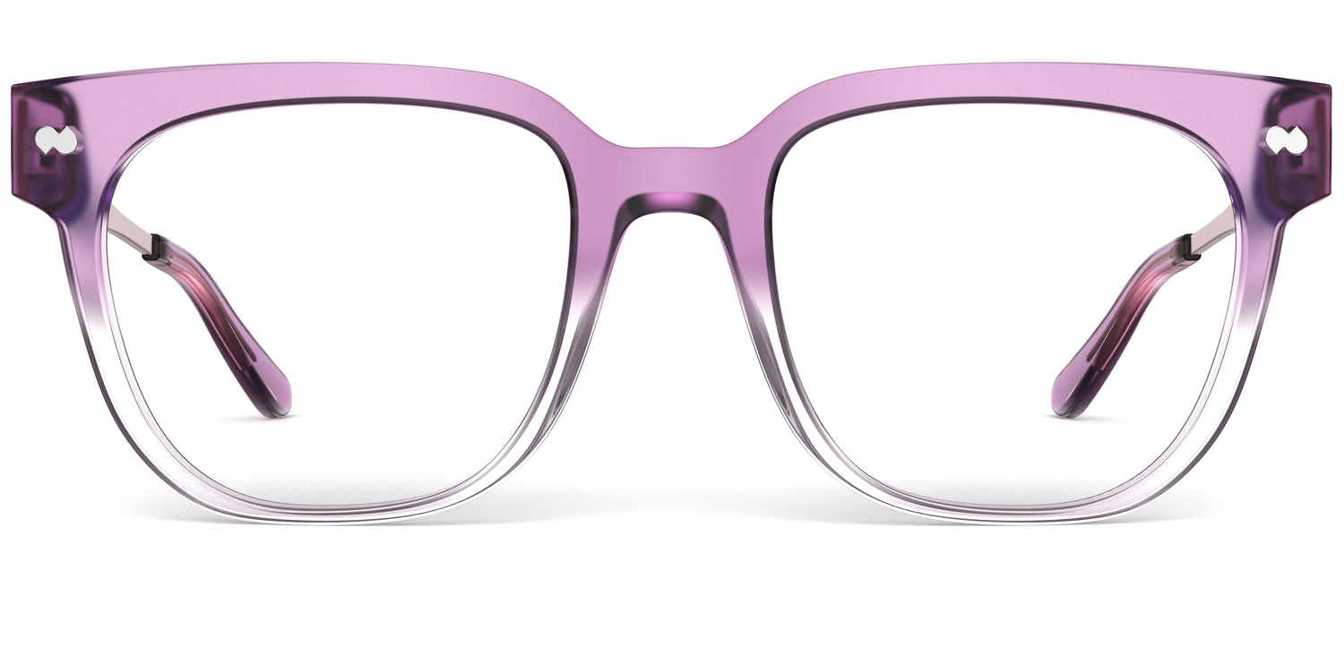 The Murphy - Violet Pearlized Gradient Acetate Rose Gold Metal - Carousel2 - Pair Eyewear