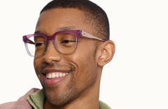 The Murphy - Violet Pearlized Gradient Acetate Rose Gold Metal - LifeStyle Thumbnail2 - Pair Eyewear