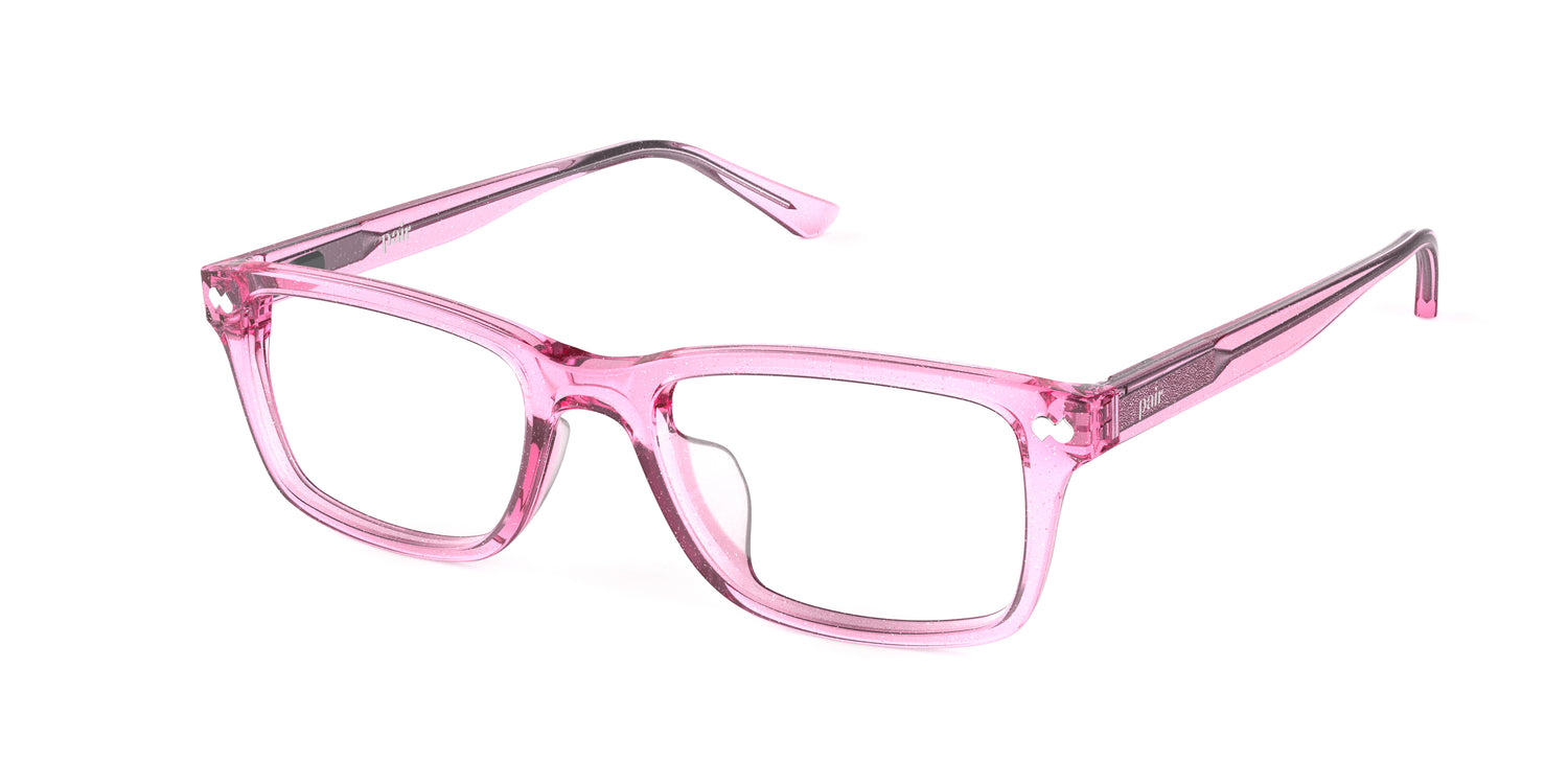 The Otero - Pink Glitter Clear